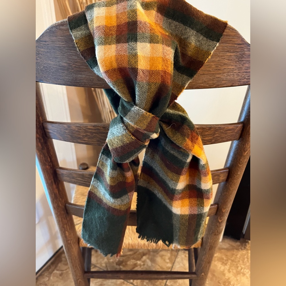 🔥 Vintage Omega Toronto Plaid Winter Scarf Cashmere Finish – Made in Canada 🍁